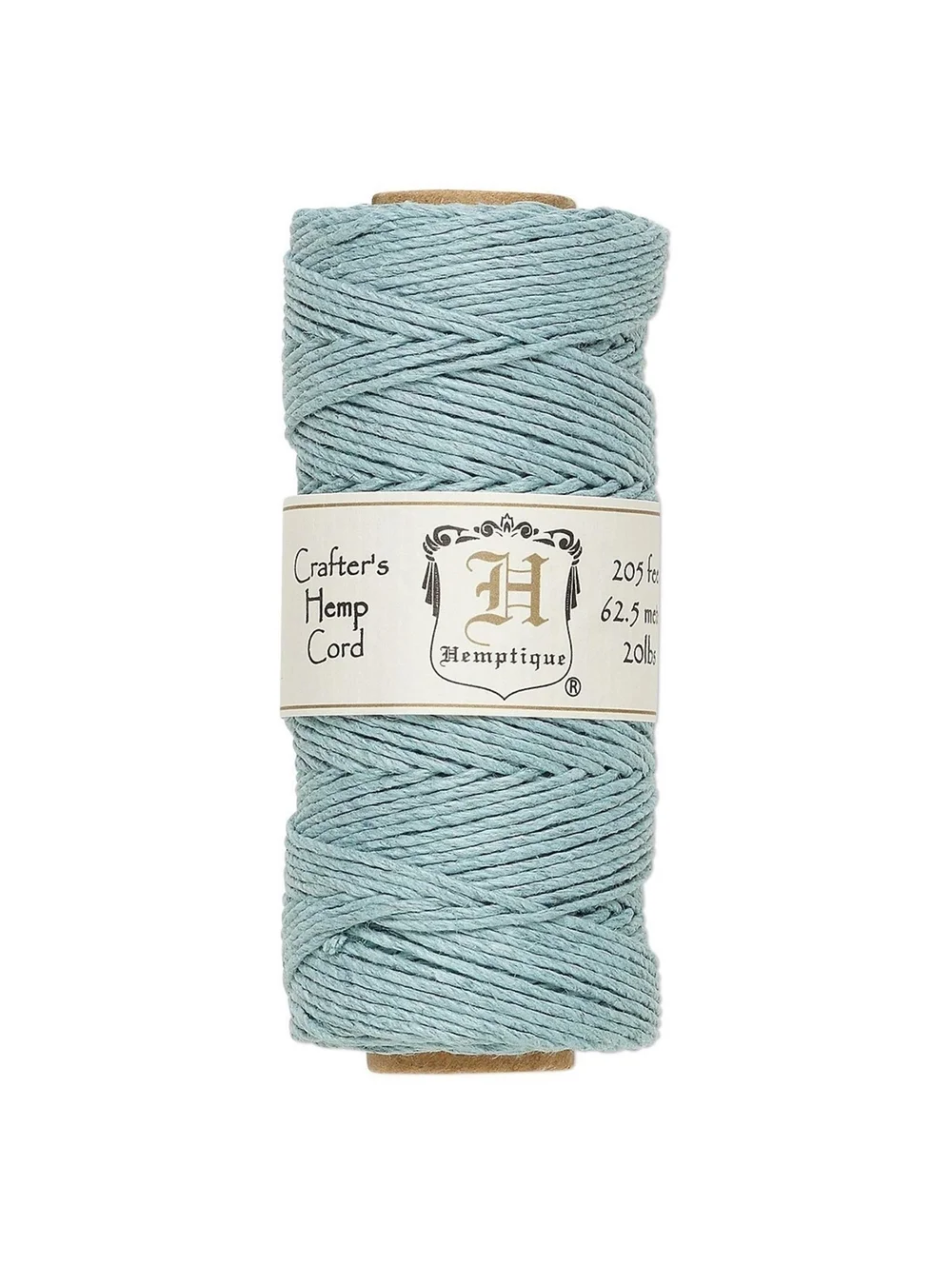 Eco Friendly 205' Spool 1mm Thick Light Blue Hemp Cord String Spool